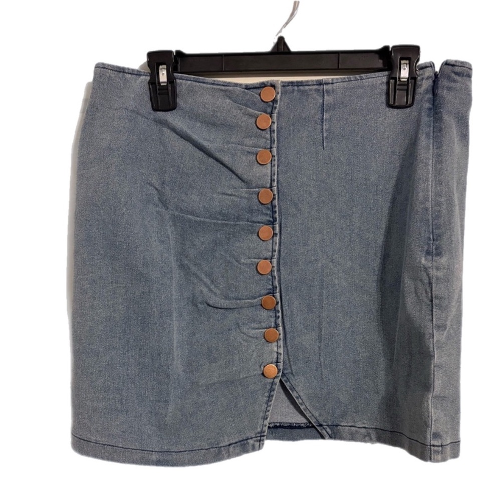 Pink Lily Denim Skirt